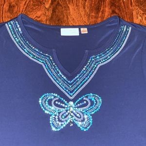 Dreamknit by Quacker Factory 1x woman’s blouse